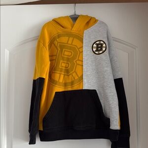 Yellow and Gray Boston Bruins Hoodie